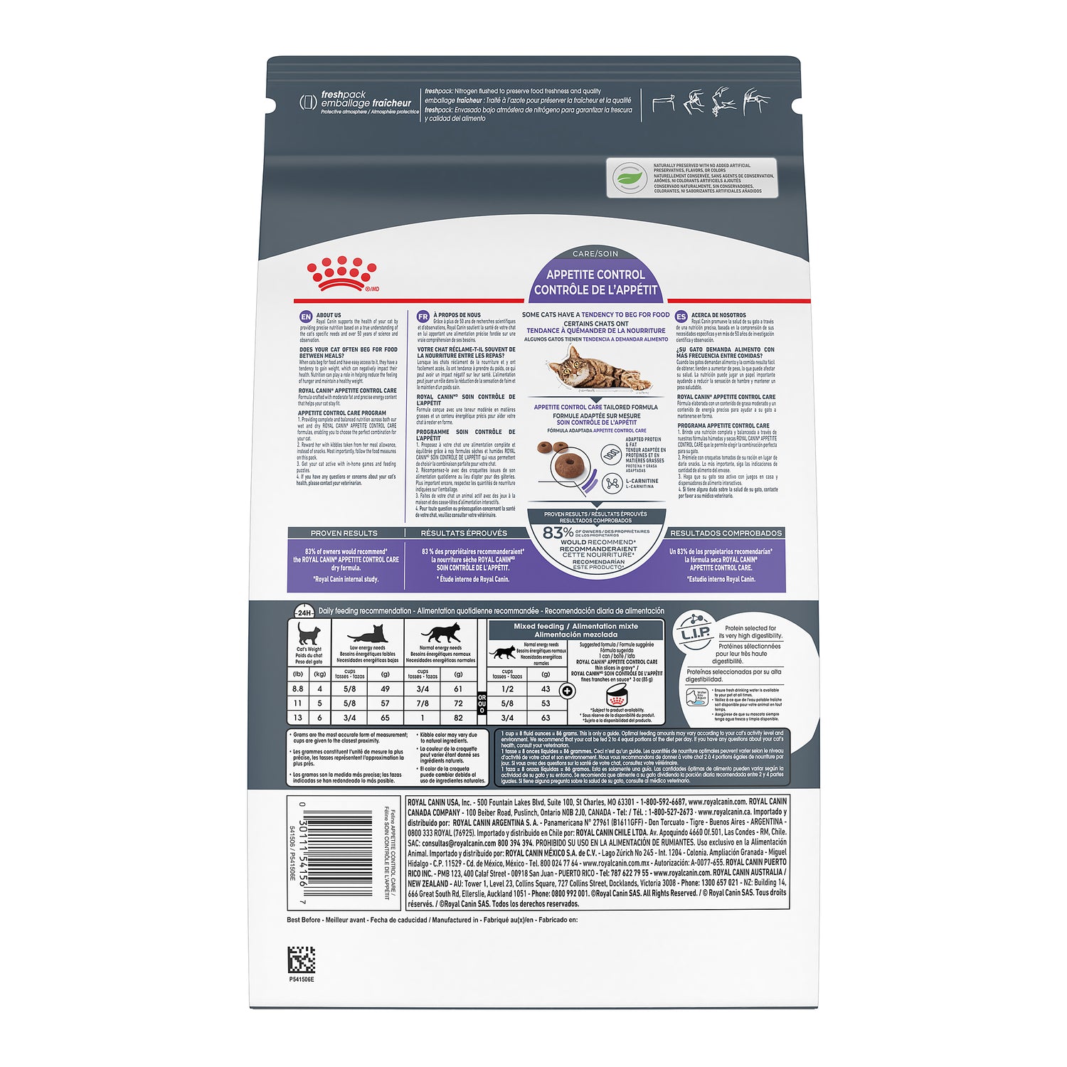 ROYAL CANIN Nutrition Santé Féline CONTRÔLE DE L’APPÉTIT STÉRILISÉ – nourriture sèche pour chats
