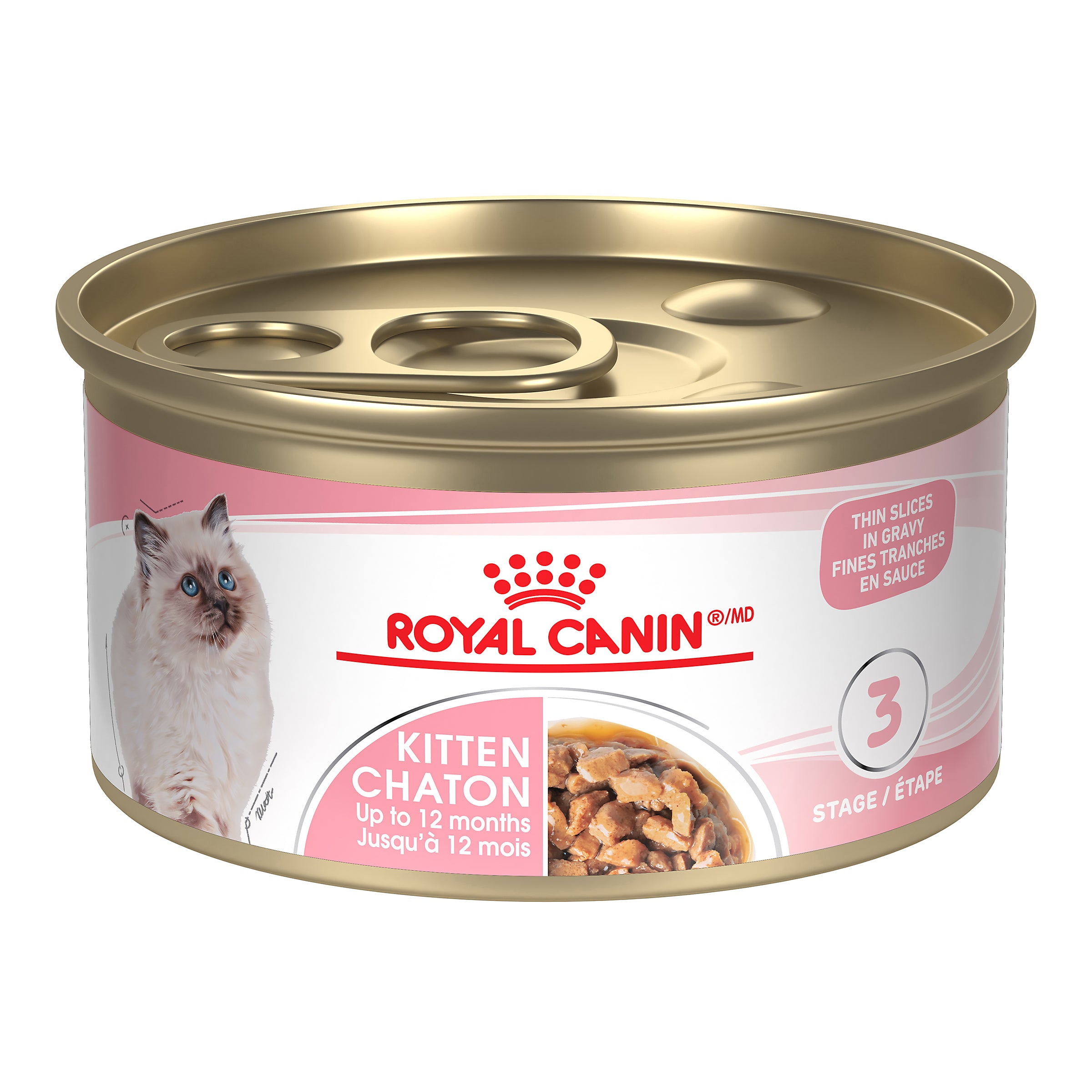 Royal Canin Feline Health Nutrition Kitten Thin Slices In Gravy Canned Cat Food