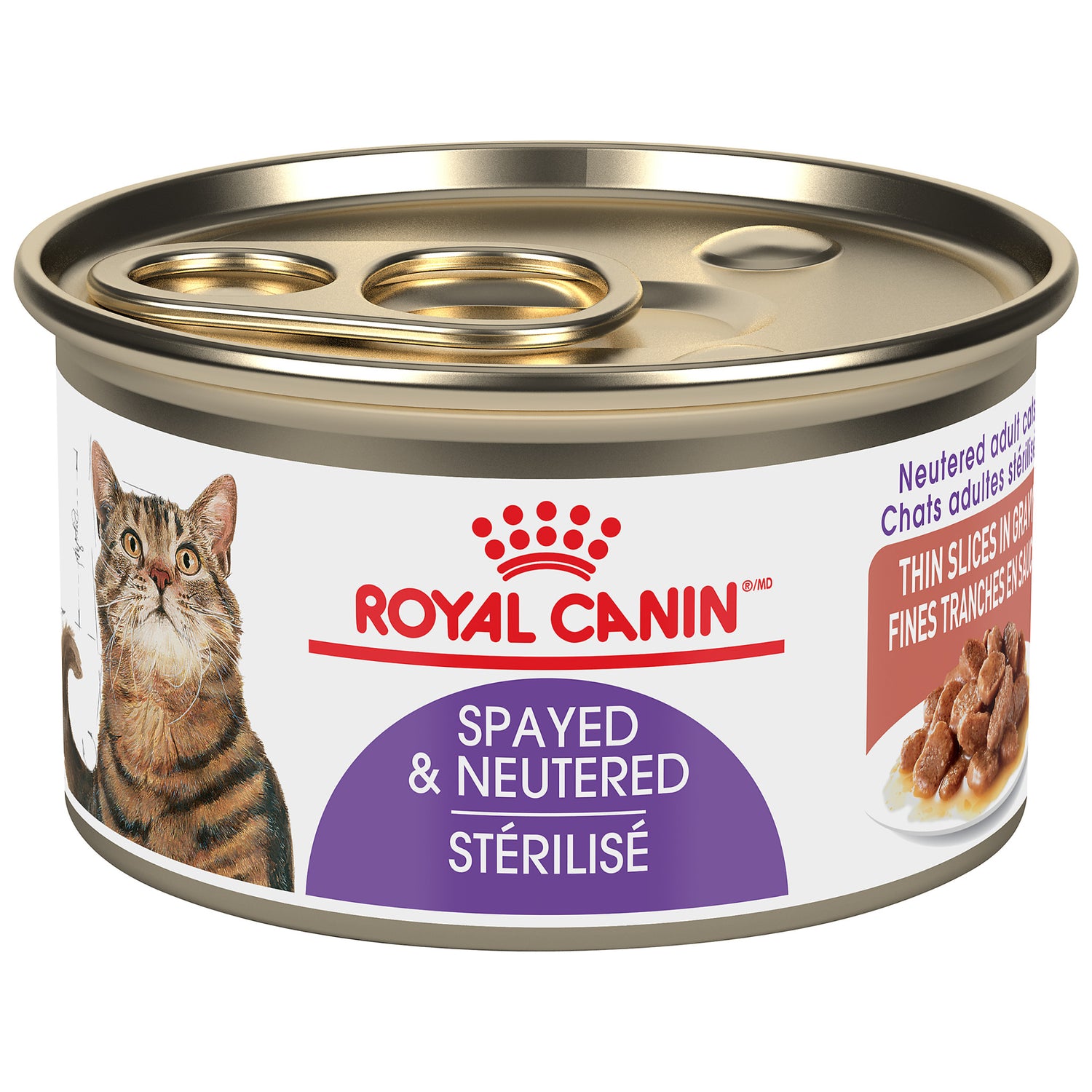 ROYAL CANIN Nutrition Santé Féline STÉRILISÉ FINES TRANCHES EN SAUCE – nourriture en conserve pour chats